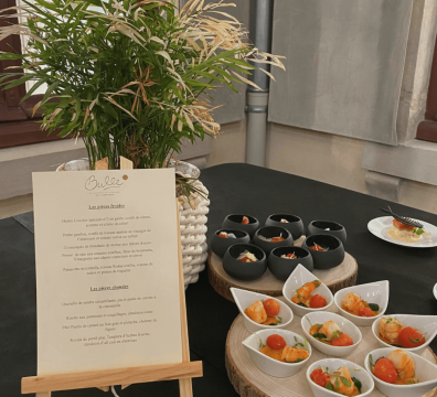 Pièce cocktail du restaurant Bulle au Carré Fourvière